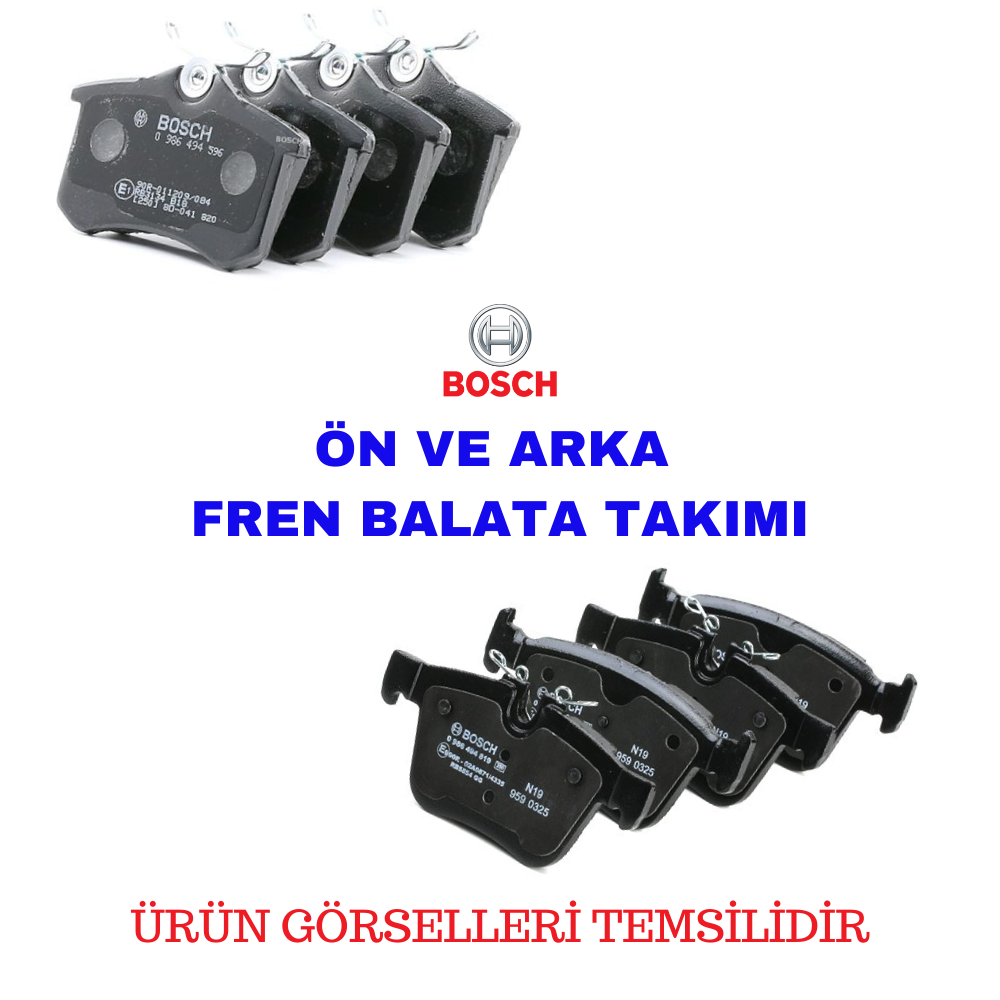 Toyota Corolla 2019-2024 Ön ve Arka Fren Balata Takımı (Manuel El Freni)