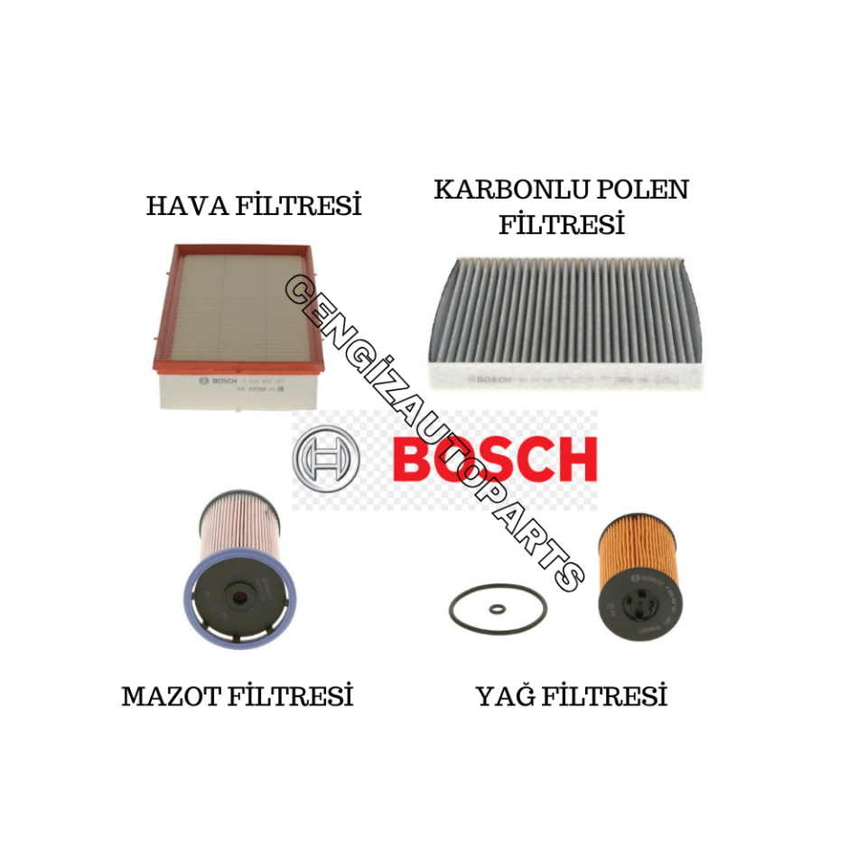 Volkswagen Passat B8 1.6 TDI Filtre Bakım Seti 2015-2018 DCX Motor