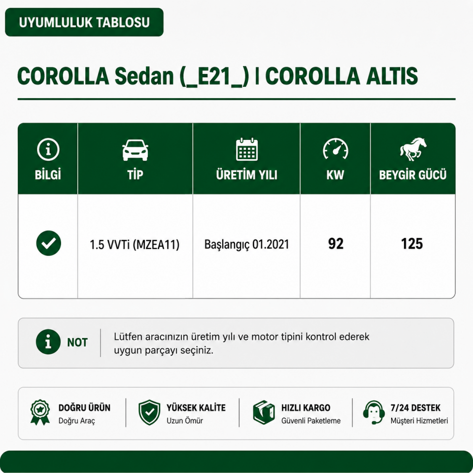 Toyota Corolla 1.5 VVT-i Buji Takımı (3 Adet) 2021 Sonrası - NGK 96210 (90919-01301)