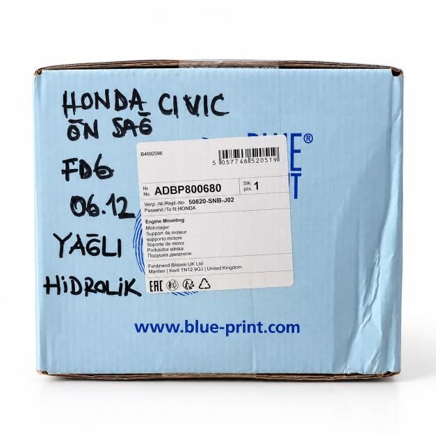 Honda Civic FD6 Sağ Motor Takozu 2006–2012 (Yağlı) – OEM: 50820-SNB-J02 - Blueprint